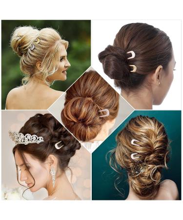 OIIKI 13 PCS French Hair Pins Set - Vintage U Shaped Hair Fork Clips for Women - Updo Hair Accessories in 3 Styles - Buy Online on GoSupps.com
