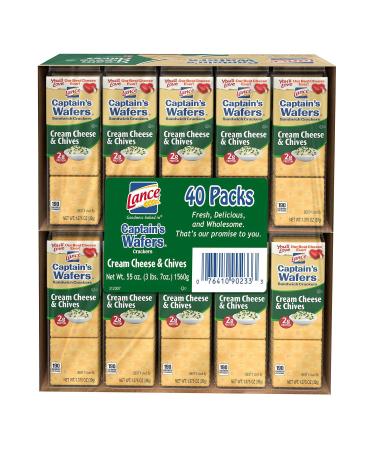 Lance Captain's Wafers Cream Cheese & Chives Crackers, 3 Pound