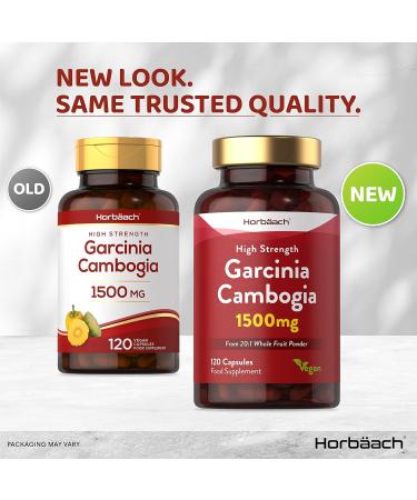 Garcinia Cambogia 1500mg 120 Vegan Capsules | High Strength Whole Fruit Powder | Premium Quality Supplement by Horbaach - Buy Online on GoSupps.com