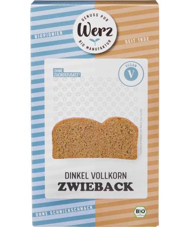 Werz Organic Spelt Rusks Whole Grain (6 x 175 gr) 175 g (pack of 6)