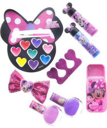 Disney Minnie Mouse Townley Girl Backpack Cosmetics Set - Lip Gloss, Hair Bows, Nail Polish, and More - Buy Online on GoSupps.com