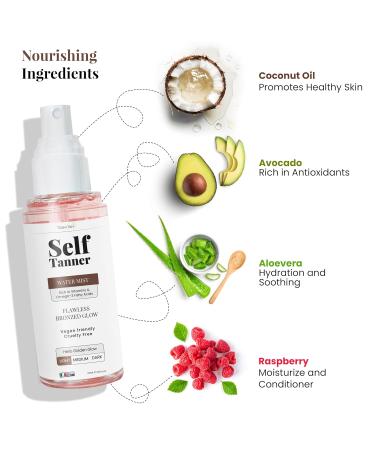 Team Tan Self Tanning Water - Vitamin Infused Hydrating Mist for Streak-Free Sunless Tan | No Orange Tints or Odor (Light - Buy Online on GoSupps.com