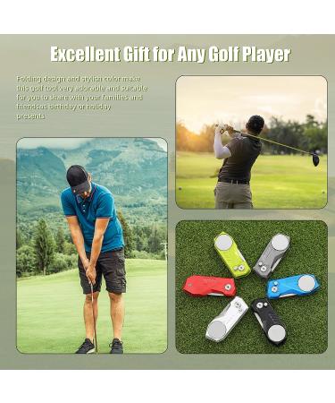 Mile High Life Golf Divot Repair Tool with Magnetic Ball Marker | Foldable All Metal Design with Pop-up Button | Men's Golf Accessories - G-Red - Buy Online on GoSupps.com