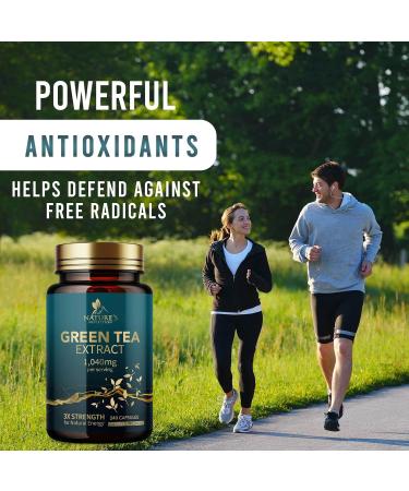 Green Tea Extract 98% Standardized EGCG - Natural Energy & Heart Support - 3X Strength Green Tea Pills - Antioxidant Health Supplement - 240 Capsules - Buy Online on GoSupps.com