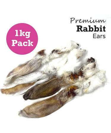Drool Pet Products 100% Rabbit Ear Dog Treat Chews | 1KG | Natural Air Dried, Low Fat, Hypoallergenic, Grain-Free - Buy Online on GoSupps.com