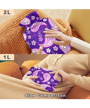 Naanle Hot Water Bottle - Paisley Traditional Oriental Design | 2L Heat Therapy for Back Pain Relief & Warmth - Buy Online on GoSupps.com