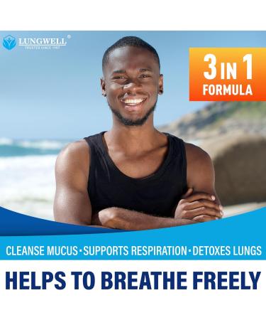 LUNGWELL Quit Smoking Aid - Made in USA | Lung Cleanse & Stress Relief with Mullein & L-Tryptophan | Stop Smoking Naturally - Buy Online on GoSupps.com