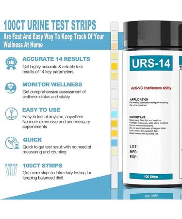 100ct UTI Test Strips for Men & Women - 14 Parameters  Easy Home Testing  Accurate Results - Buy Online on GoSupps.com