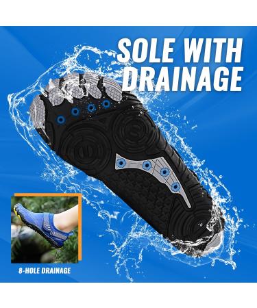 Ashion Kids Barefoot Shoes | Dark Blue Aquasque Fitness & Water Shoes 38 EU | Ideal for Beach & Swimming - Buy Online on GoSupps.com