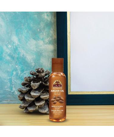 OKAY Argan Oil for Hair and Skin - 2oz (59ml) | Premium Moisturizer & Hair Treatment - International Shipping Available - Buy Online on GoSupps.com