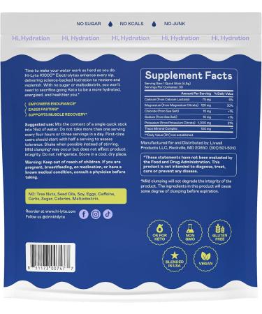 Hi-Lyte Hydration Bundle - Keto K1000 Unflavored Electrolyte Packets (30 Servings) Raspberry Electrolyte Powder (90 Servings) - Buy Online on GoSupps.com
