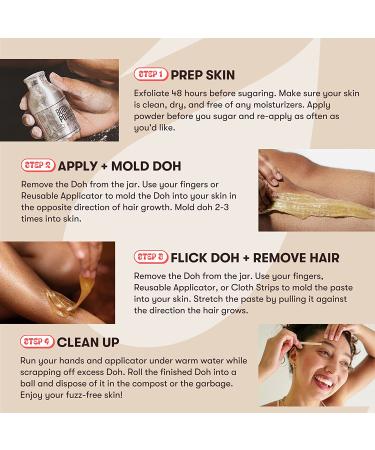 Sugardoh Firm Sugaring Paste Hair Removal for Underarms & Bikini - TikTok Trend - At-Home Hair Remover for Women and Men - Beginner Friendly - Buy Online on GoSupps.com