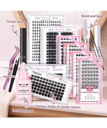 Curl Cheery Lash Clusters 72 Pcs | DIY Lash Extensions 10-16mm | Volume Wispy Individual Eyelash Clusters | Reusable & Soft | C-Curl - Buy Online on GoSupps.com
