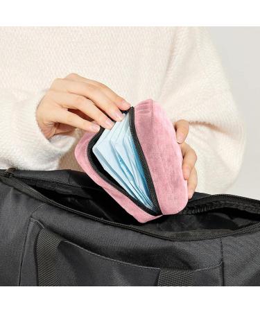Womens Bonds Storage Pockets Stillpad Holder - Pink Triangle Ripple Pattern Portable Period Kit - Feminine Product Bag for Women & Girls - Buy Online on GoSupps.com