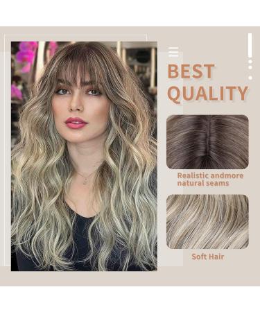 Faelbaty Long Curls Blonde Wig - Ombre Brown to Blonde for Women | Natural Curl Party & Cosplay Wig - Buy Online on GoSupps.com