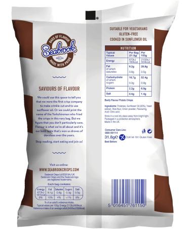 Seabrook Crinkle Cut Beefy Crisps: Box of 32 Bags - Buy Online on GoSupps.com