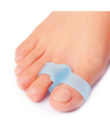 PrettSole 6 Pairs Big Toe Separators Toe Spacers with 2 Loops Bunion Relief Pads to Separate and Realign Big Toes - for Overlapping Toes Blister or Corn Inside Toes