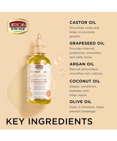 Shop African Pride Moisture Miracle 5 Essential Oils 118ml - Nourishing Hair Care for All Hair Types - International Shipping Available - Buy Online on GoSupps.com