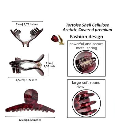 Premium 12 cm Long Large Hair Clip for Thick Hair - High-Quality Claw Clip Accessory for Women - Stylish Red Hair Jewelry - Buy Online on GoSupps.com