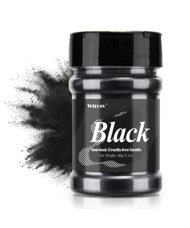 Black Mica Powder - 2.1 Ounces/ 60 Grams - Natural Epoxy Resin Dye Mica Powder for Makeup, Epoxy Resin Art, Acrylic Paint, Fine Arts,Soap Making, Acrylic Nail 60g Black
