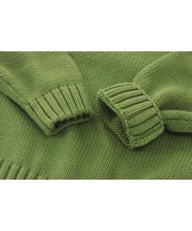 KISLOVE Knitted Jumper - Unisex Toddler Baby Sweater Green | Ribbed Knit Pullover for Autumn Outwear - Buy Online on GoSupps.com