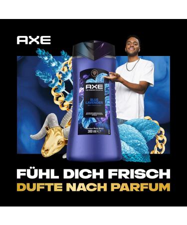 AXE Blue Lavender Shower Gel - 300ml Premium Body Wash for 12h Long-Lasting Freshness | Fine Fragrance Collection - Buy Online on GoSupps.com