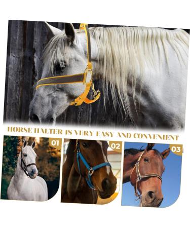 BCOATH Portable Fully Equipment Halter Reflective Racing Bridle Horse Adjustable Head Riding Tool - Buy Online on GoSupps.com