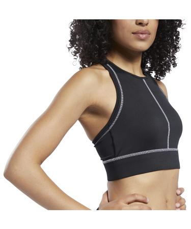 Core 10 by Reebok Women's Longline Light Support Crop Top X-Large Black