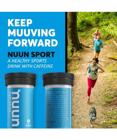 Nuun Sport + Caffeine: Electrolyte Drink Tablets | Mixed Flavour Pack | 40mg Caffeine | Hydration | 40 servings Mixed flavors 40 count (Pack of 1) - Buy Online on GoSupps.com