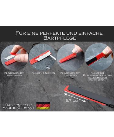 Premium Solingen Razor Set for Men - Made in Germany | Professional Beard Care & Wet Shaving (Black) - Swap Blades Included - Buy Online on GoSupps.com