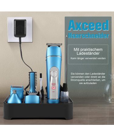 Hair Clippers Mens Professional Cordless Hair Clipper 10-in-1 Electric Hair Trimmer Beard Trimmer and Body Groomer with 7 Attachments/Charging Socket/Waterproof (Blue) - Buy Online on GoSupps.com