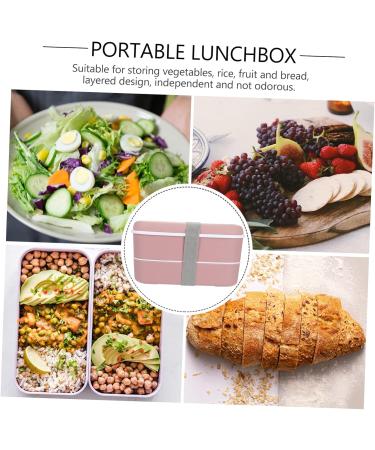Alipis 1 Set Double Layer and Double Layer Lunchbox School Picnic Container Child Crisper Refrigerator 3WK736MJA6VGSS35GT16QB9P Pink 15.5X8.5CM - Buy Online on GoSupps.com