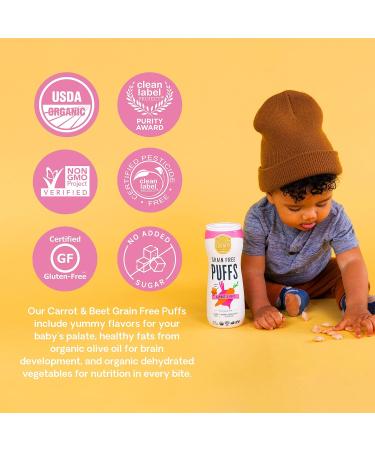 Serenity Kids 6+ Months Grain Free Puffs - Pack of 6 - Carrot & Beet - 1.5 Oz. - Buy Online on GoSupps.com