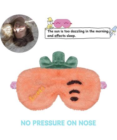Ulife Mall Carrot Sleep Mask for Kids | Soft Plush Eye Cover for Girls & Boys | Funny Novelty Eye Mask for Night Sleeping & Meditation - Buy Online on GoSupps.com