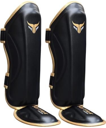 Mytra Fusion Children's Shin Guards - Kickboxing & Martial Arts Protection Pads (Black XS) - Buy Online on GoSupps.com
