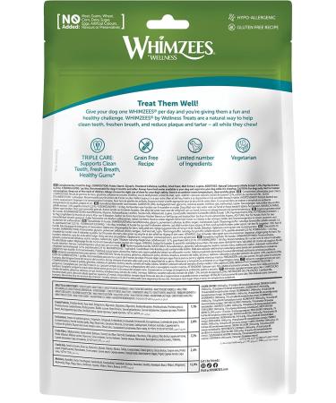 Whimzees by Wellness Stix - Natural Grain-Free Dental Care Snacks for Large Dogs 7 Pieces (420g) | Premium Couch Sticks - Buy Online on GoSupps.com