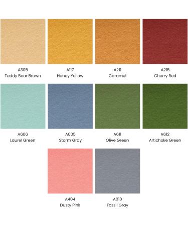 Arteza Craft Felt Sheets - Set of 50 - 8.3 x 11.8 inches - 10 Earth Tones - Non Woven Fabric Squares for DIY Crafts - Buy Online on GoSupps.com