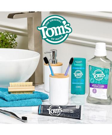 Tom's of Maine Natural Activated Charcoal Toothpaste with Fluoride - 4 Oz (Pack of 3) | Best for Fresh Breath & Whitening | Buy Internationally - Buy Online on GoSupps.com