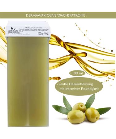 Dermawax 6x Roll-On Olive Wax 100ml - Premium Hair Removal & Body Care Set | International Shipping Available - Buy Online on GoSupps.com
