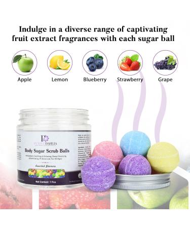Body Sugar Scrub Balls - Assorted Flavors | Exfoliating & Moisturizing Scrub for Hands & Feet - Buy Online on GoSupps.com