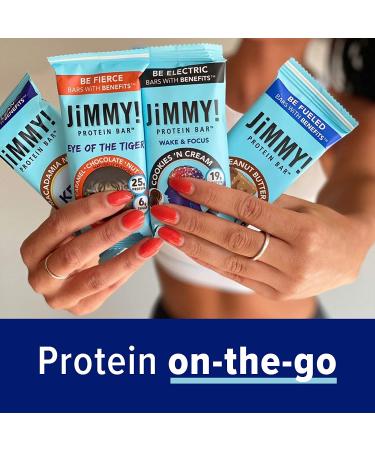 JiMMY! Keto Protein Bar - Macadamia Nut Flavor | 12 Count, Low Net Carb, Low Sugar, Gluten Free - Keto Friendly Energy Bar - Buy Online on GoSupps.com