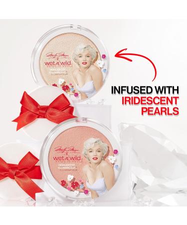 Wet n Wild Marilyn Monroe Icon Diamond Highlighter | Cool Champagne Powder Highlight for Glass-Like Glow | Includes Application Sponges | International Shipping Available - Buy Online on GoSupps.com