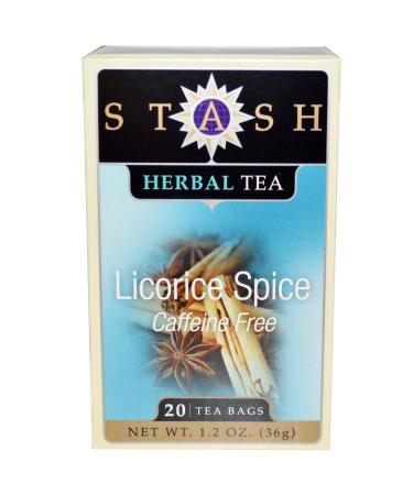 Stash Tea Herbal Tea Licorice Spice Caffeine Free 20 Tea Bags 1.2 oz (36 g)