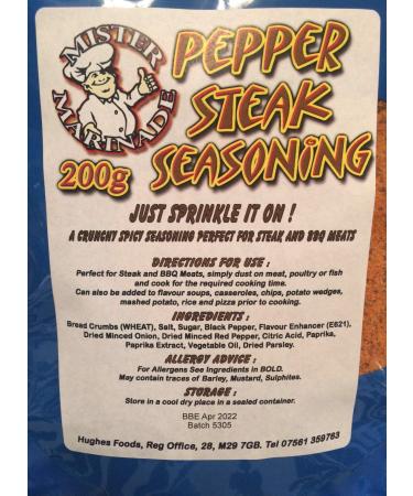MISTER MARINADE Meat Glaze BBQ Rub Marinade 200g All Flavours (Pepper Steak Coater)