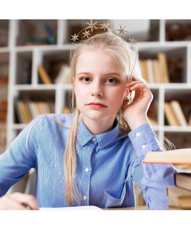 1pc Star Headband Crown Rhinestone Hair Jewelry Double Headband Bridal Rhinestone Headbands Bling Rhinestone Star Christmas Star Tiara Hairband Decor Gem Miss Delicate Rhinestones Golden - Buy Online on GoSupps.com