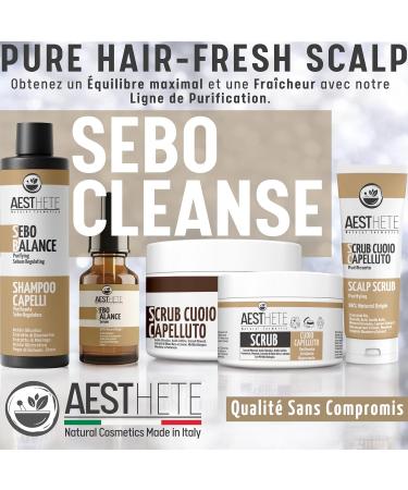 Hair and Scalp Serum with Rosemary Glycolic Acid and Zinc Sebum Regulator Anti Dandruff Oily Hair 98% Natural Ingredients Moisturizing Treatment 50ml - Made in Italy - Aestethe - Buy Online on GoSupps.com