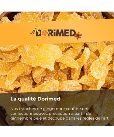 crystallized ginger 1 kg | Candied ginger strips | Sliced ginger | Sweet dried ginger | Sweet snack | IDEAL for recipes | Veg - Buy Online on GoSupps.com