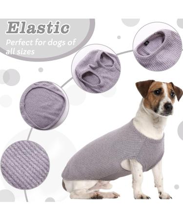 Hjumarayan Dog Sweater - Washable Striped Dog Shirt for Large & Medium Dogs | Elastic Thin Design | XL Light Gray Quality Apparel - Buy Online on GoSupps.com