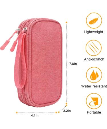 Elonbo Diabetic Supplies Storage Bag - Portable Glucose Meter Carrying Case for Insulin Pen, Test Strips, Lancets, Syringe - Travel Organizer with Small Ice Pack, Pink - Buy Online on GoSupps.com