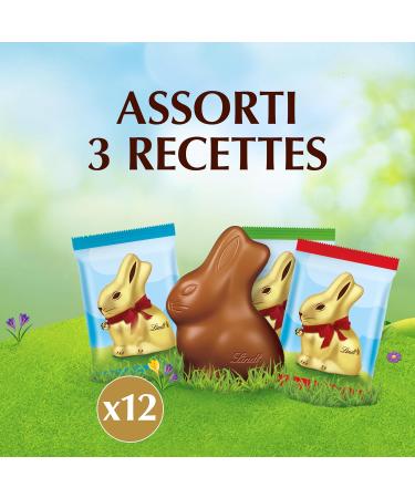 Lindt - Sachet de Moulages LAPIN OR - Assortiment de Chocolats Double lait Noisette et Caramel sal - Id al pour P ques 130g - Buy Online on GoSupps.com